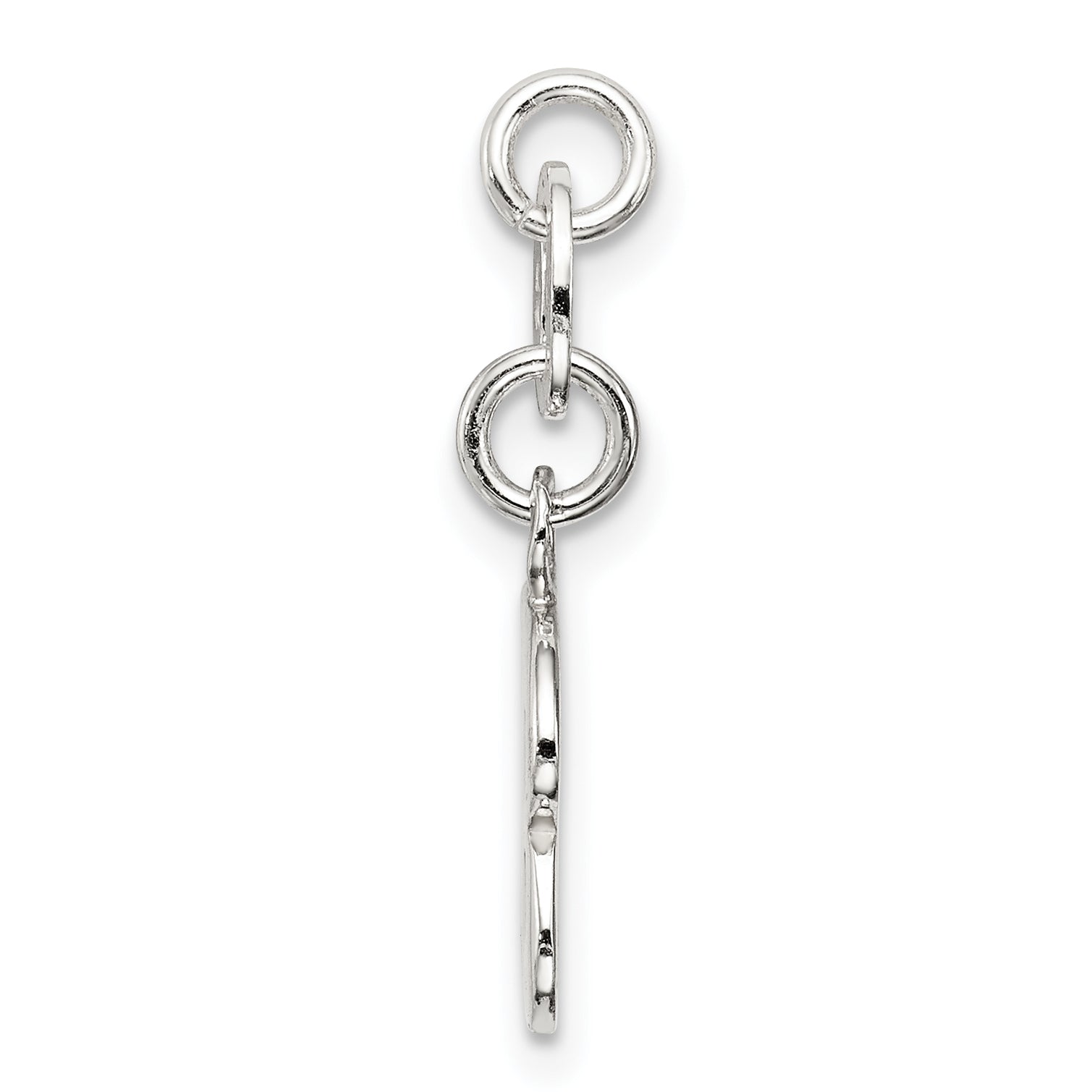 Sterling Silver 925 Solid Initial B Charm Elegant Casted Design