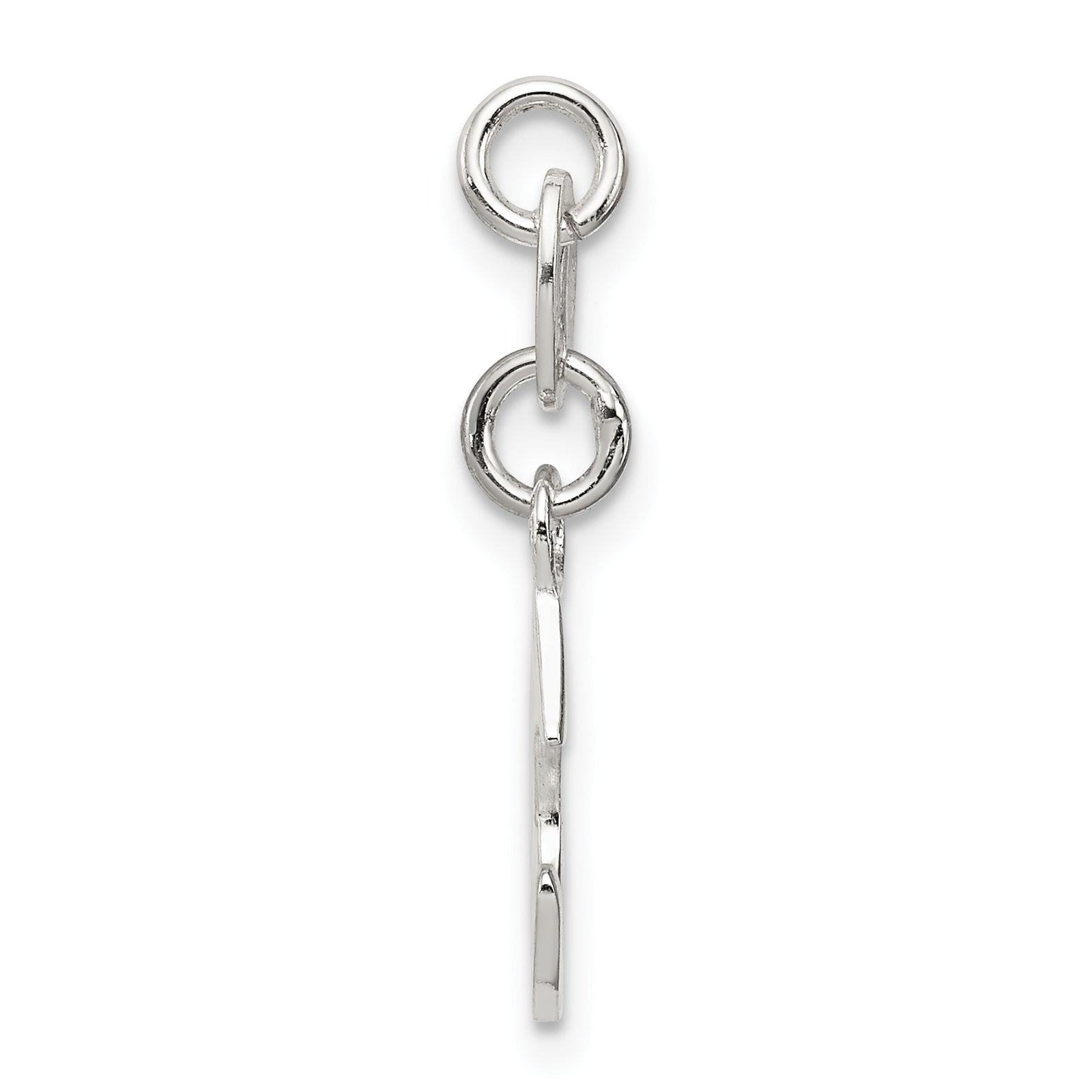 Sterling Silver 925 Letter C Initial Charm Elegant Solid Design