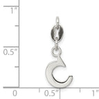 Sterling Silver 925 Letter C Initial Charm Elegant Solid Design