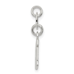 Sterling Silver 925 Initial D Charm Solid Casted Pendant Elegant Design