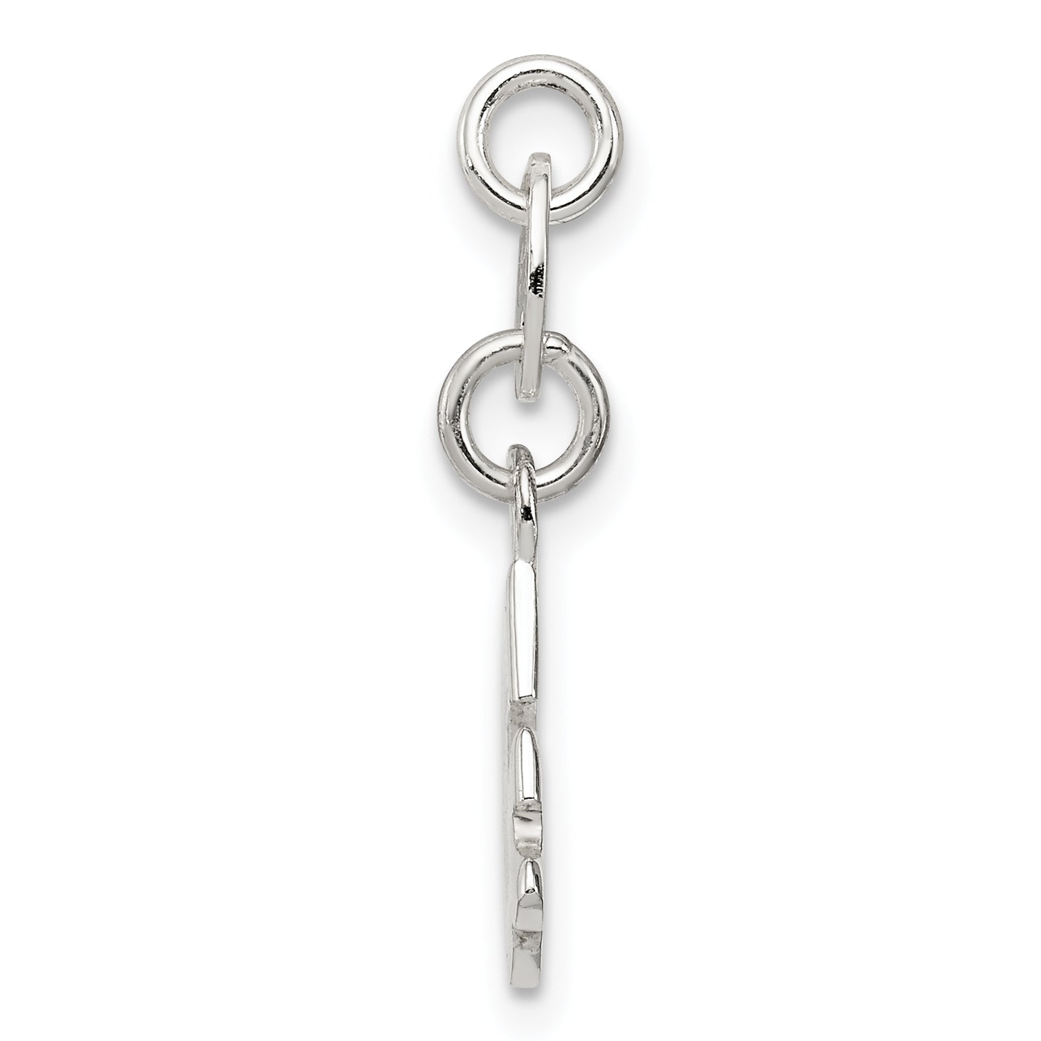 Sterling Silver 925 G Initial Charm Solid Casted Elegant Design