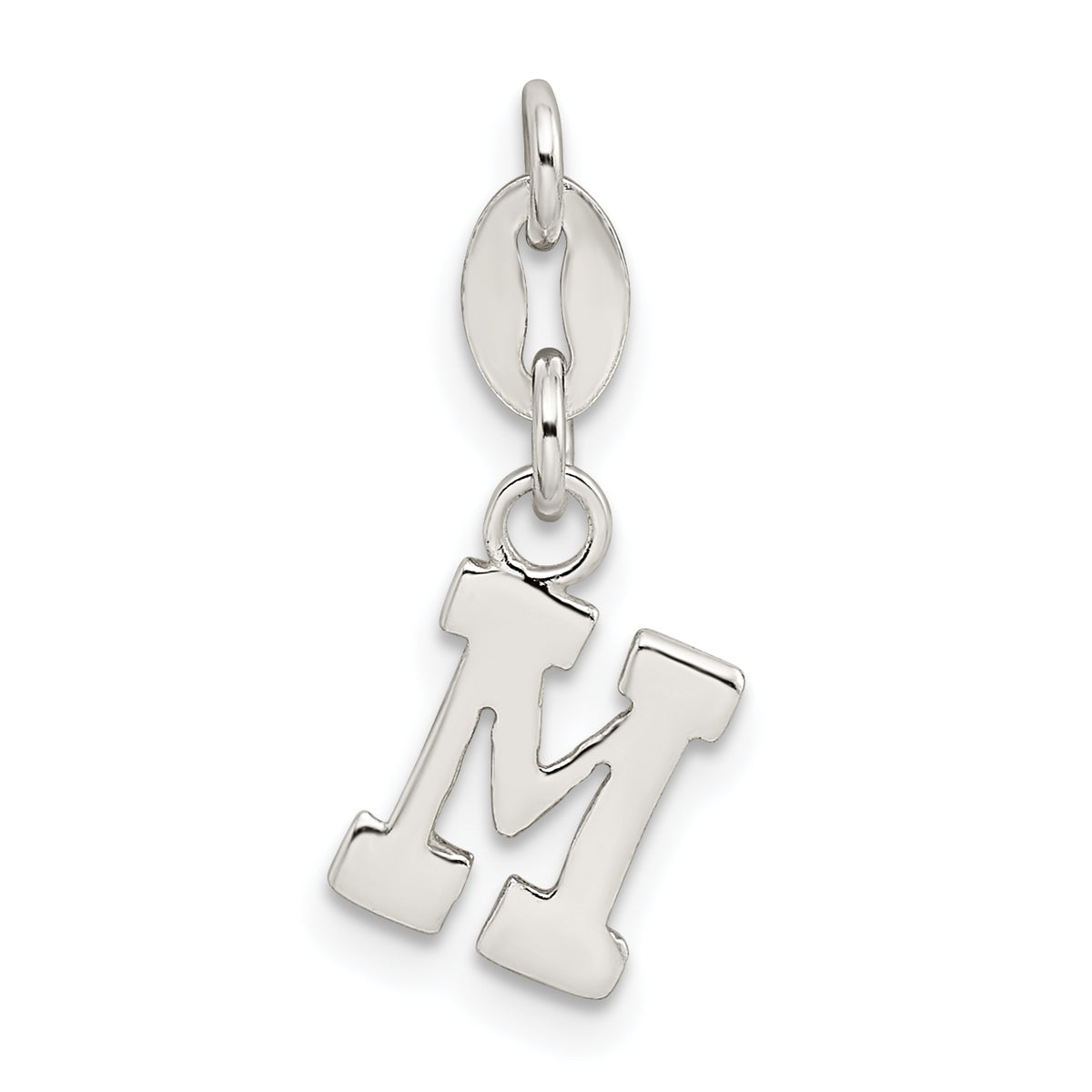 Sterling Silver Letter M Initial Charm