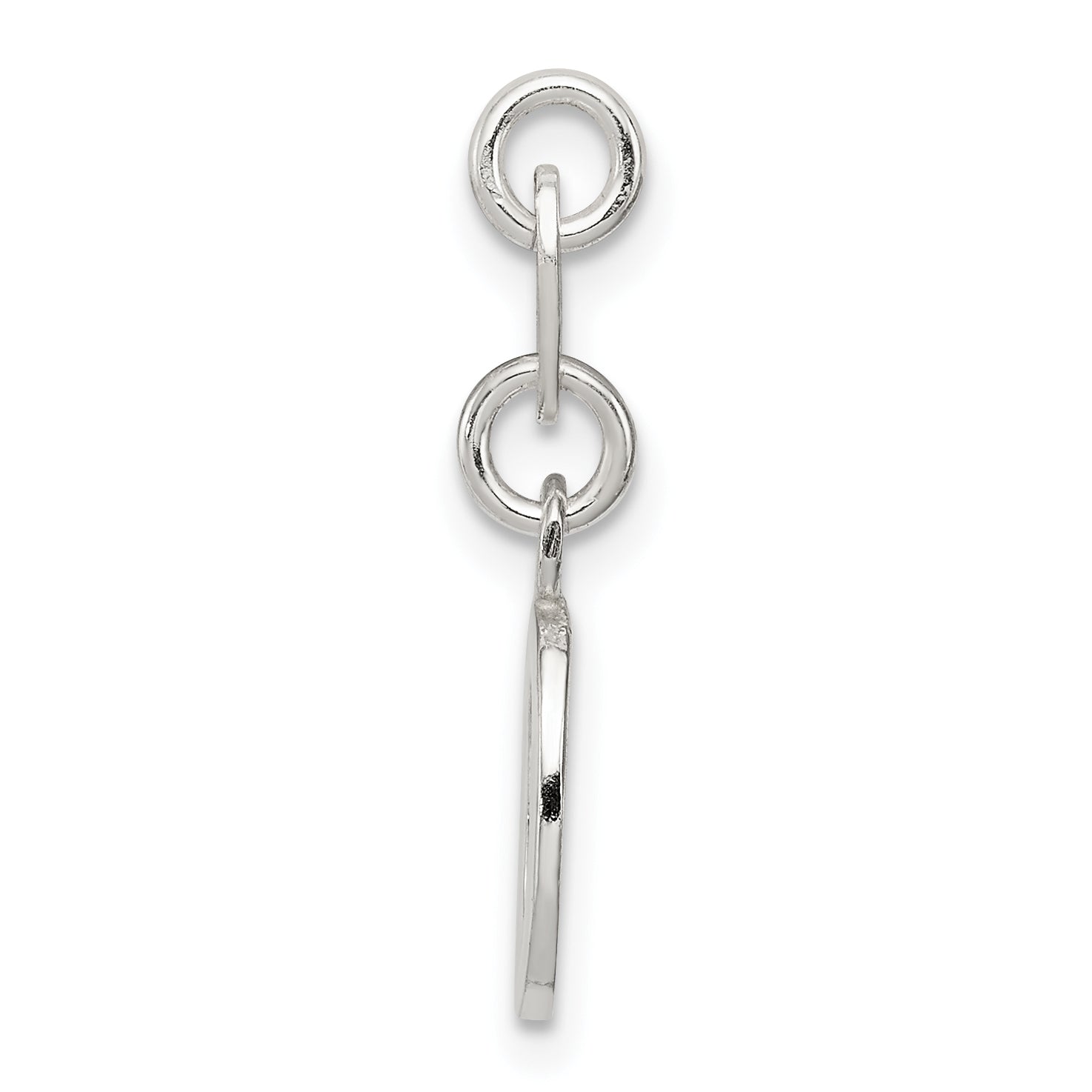 Sterling Silver 925 Letter O Charm Solid Casted Elegant Design