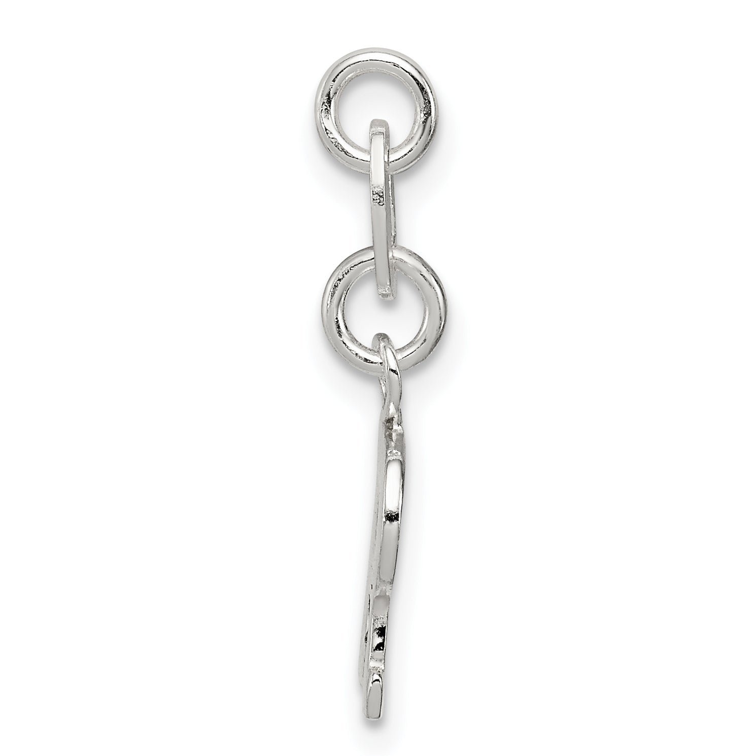 Sophia Jewelers 925 Sterling Silver 'R' Initial Charm Elegant Solid Design