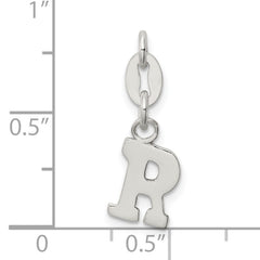 Sophia Jewelers 925 Sterling Silver 'R' Initial Charm Elegant Solid Design