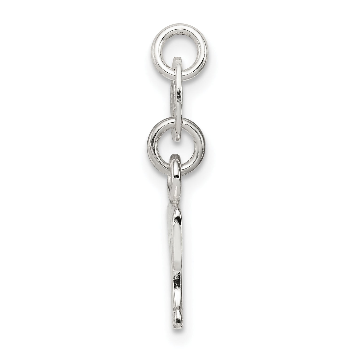 Sterling Silver 925 Solid Letter R Charm Elegant Cast Design
