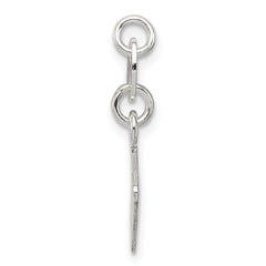 Sterling Silver 925 Letter W Charm Solid Casted Elegant Pendant