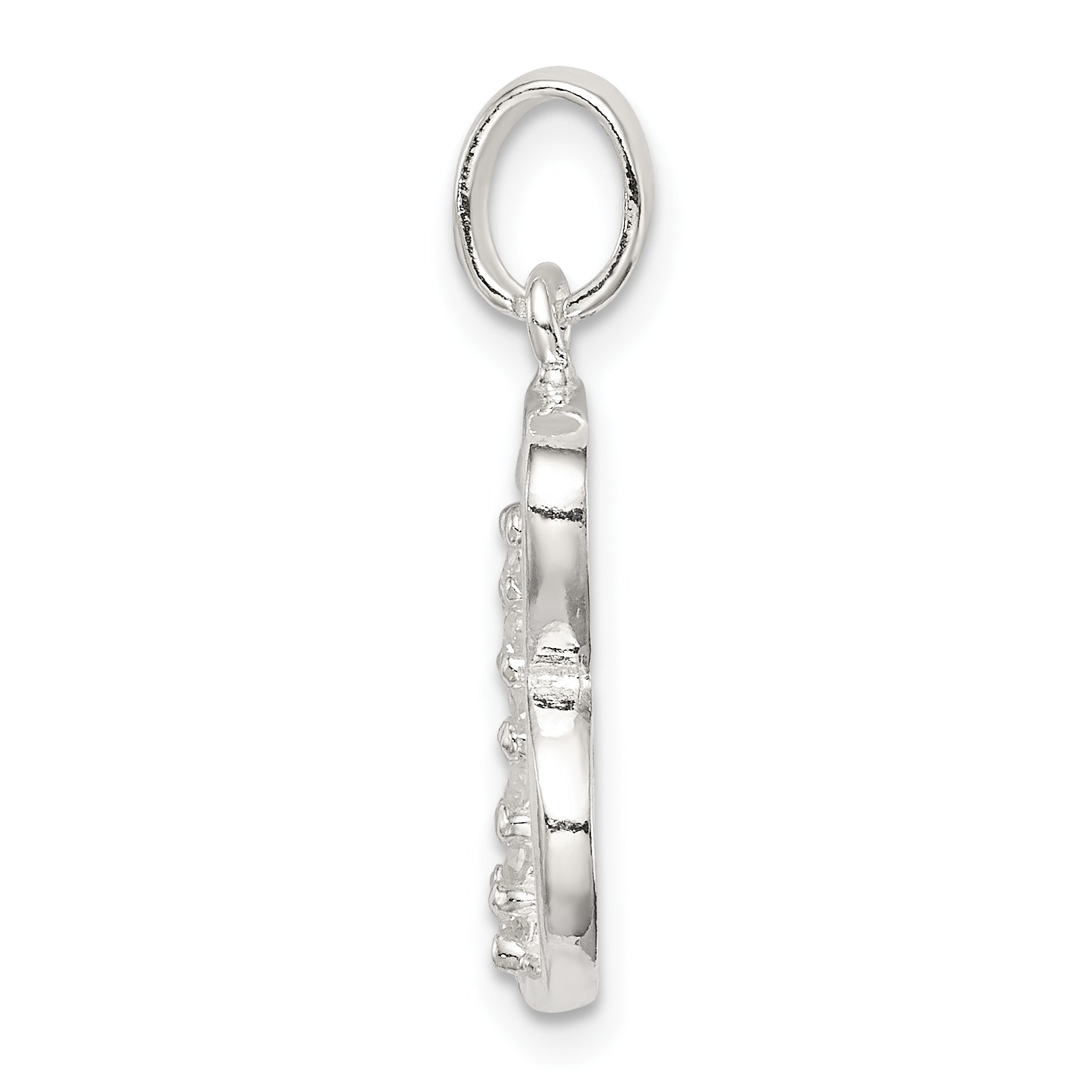 Sophia Jewelers Sterling Silver CZ Initial B Pendant Anti-Tarnish Elegant Design Secondary image