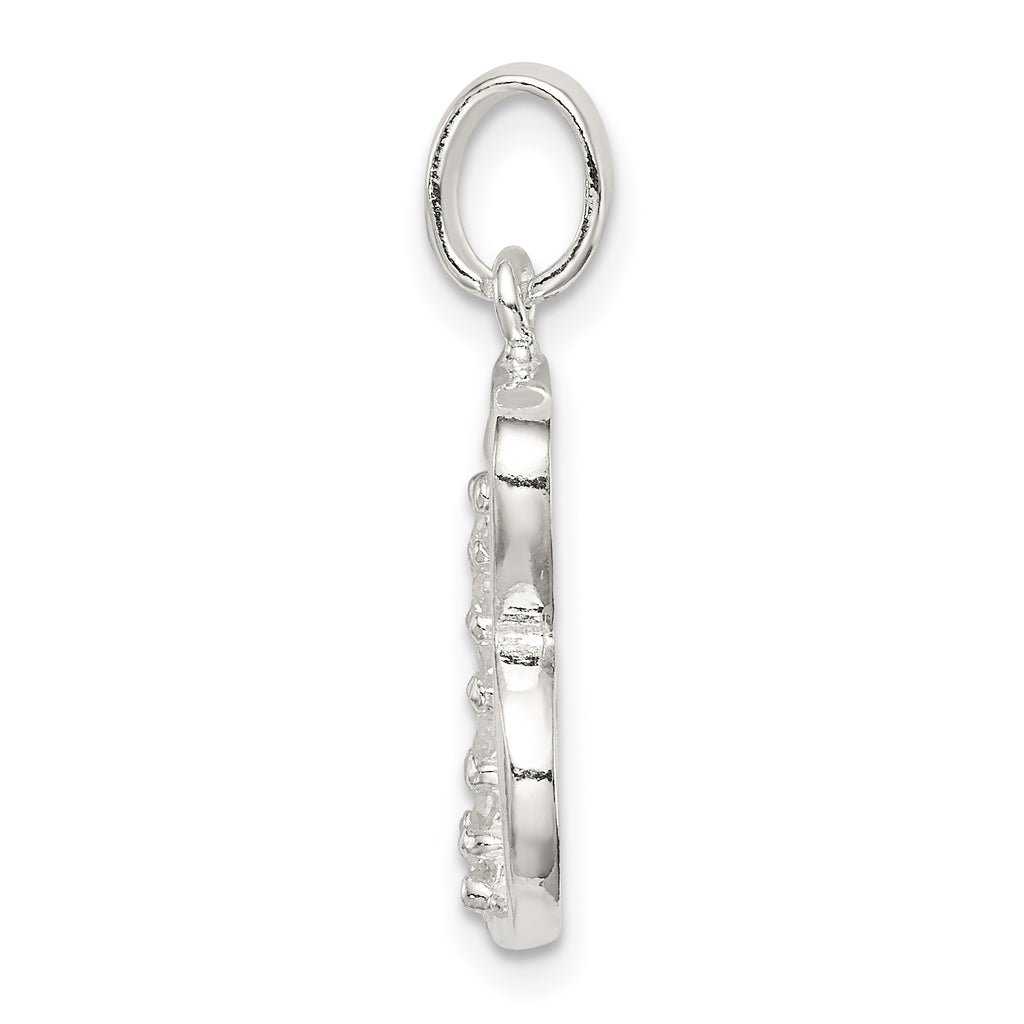 Sophia Jewelers Sterling Silver CZ Initial B Pendant Anti-Tarnish Elegant Design