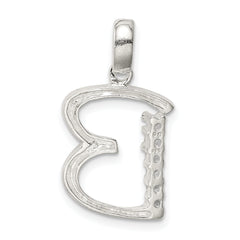 Sophia Jewelers Sterling Silver CZ Initial B Pendant Anti-Tarnish Elegant Design