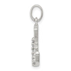 Sterling Silver CZ Initial C Pendant with Anti-Tarnish Elegance