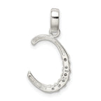 Sterling Silver CZ Initial C Pendant with Anti-Tarnish Elegance