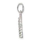 Sophia Jewelers Sterling Silver CZ Initial Pendant F with Anti-Tarnish Finish