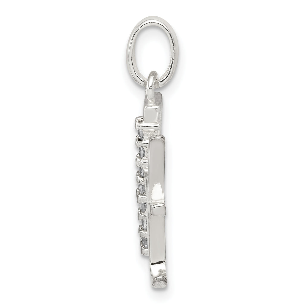 Sophia Jewelers 925 Sterling Silver CZ Initial H Pendant with Anti-Tarnish Coating