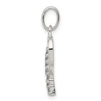 Sophia Jewelers Sterling Silver CZ P Initial Pendant with Anti-Tarnish Finish