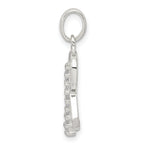 Sterling Silver 925 Initial R Pendant with CZ Anti-tarnish Shine