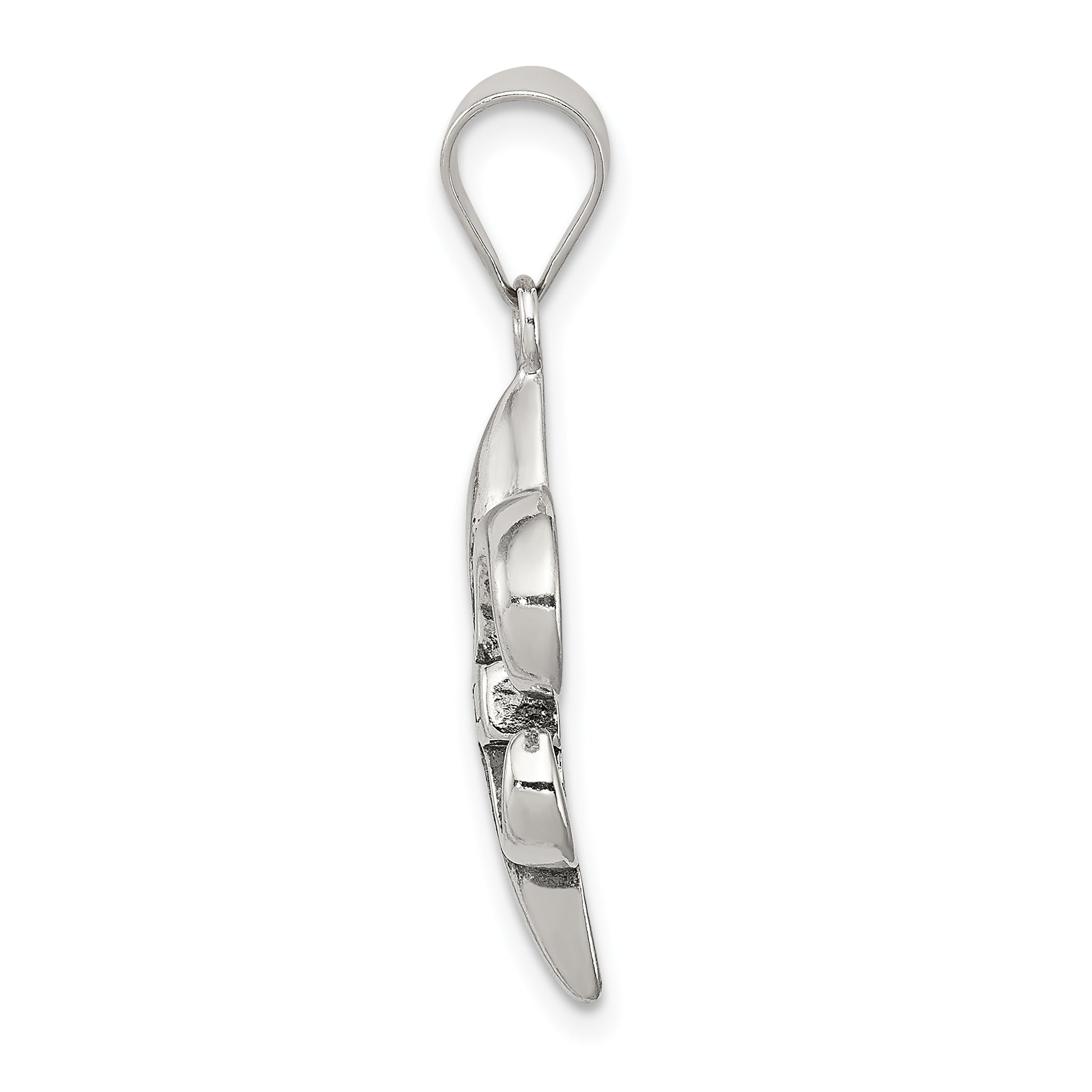 Sophia Jewelers Men's Sterling Silver Antiqued Fleur De Lis Pendant
