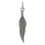 Sterling Silver Antiqued Feather Pendant