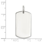 Sophia Jewelers Sterling Silver 925 Polished Dog Tag Pendant with Anti-Tarnish Finish