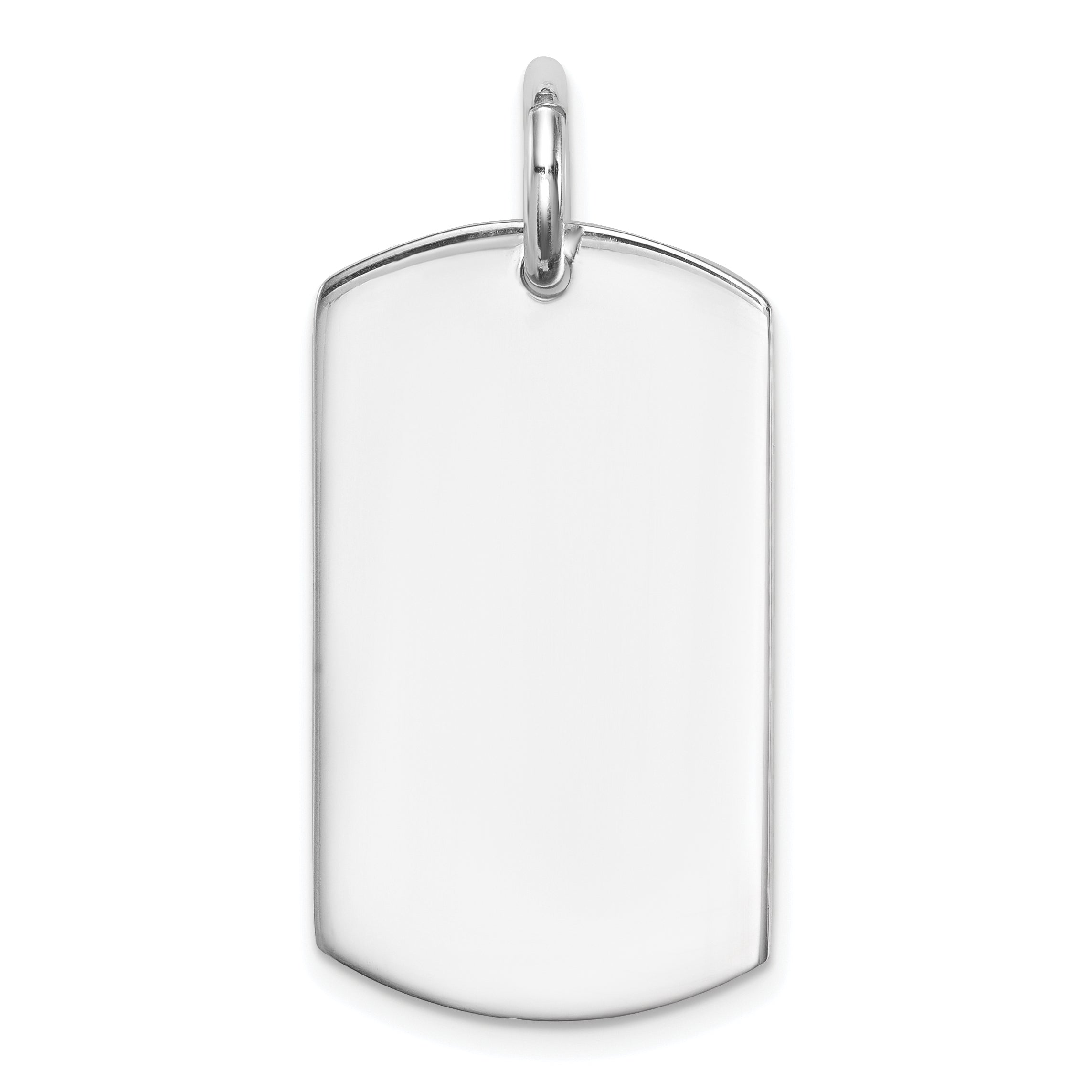 Sterling Silver Polished Dog Tag Pendant Main image