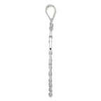 Sterling Silver 925 Polished Leaf Pendant Elegant Women's Jewelry