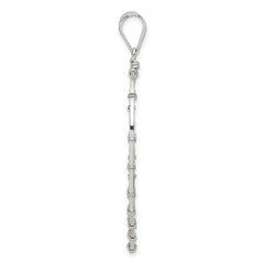 Sterling Silver 925 Polished Leaf Pendant Elegant Women's Jewelry