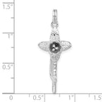 Sophia Jewelers Sterling Silver 925 Polished Flower Charm for Women