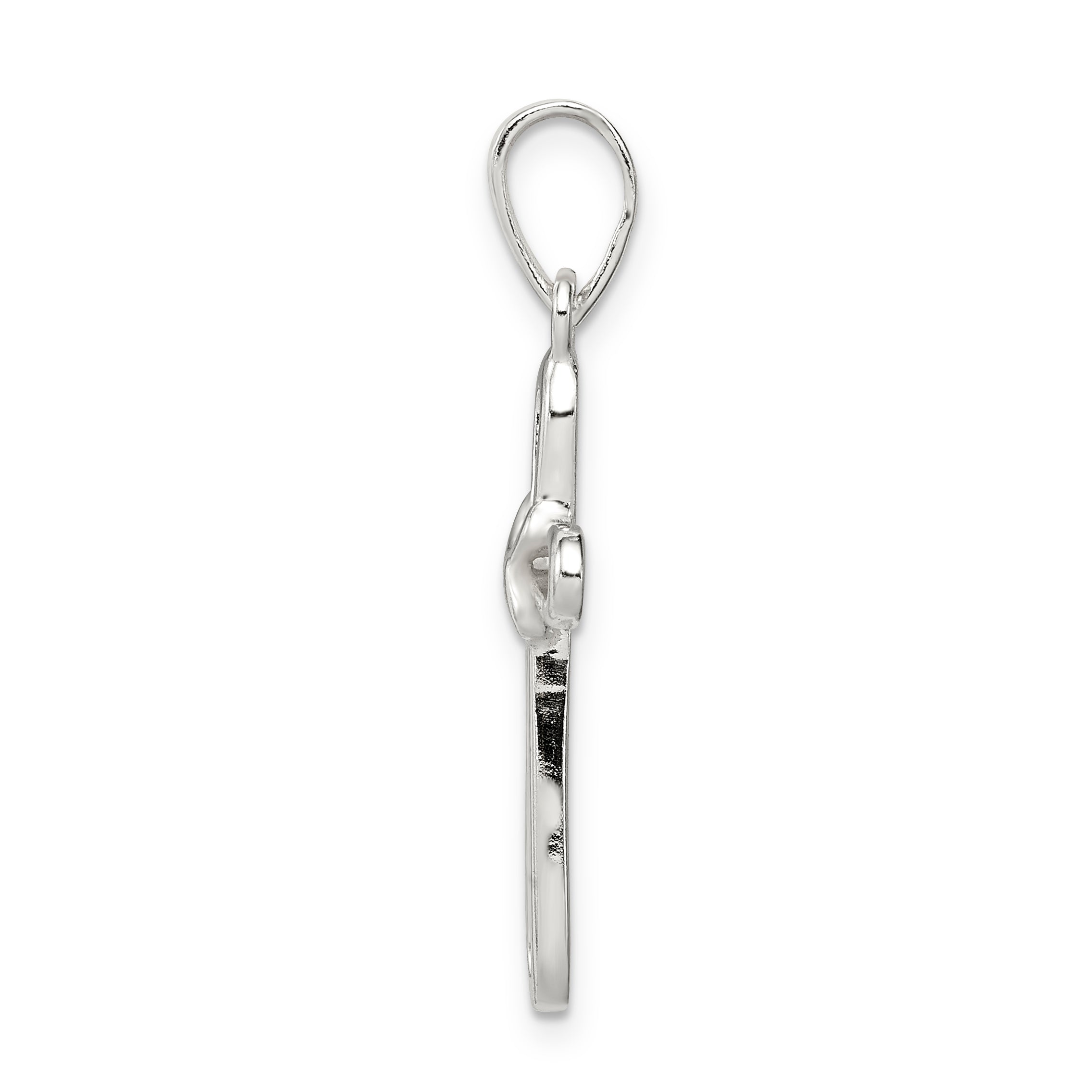 Sophia Jewelers Elegant Sterling Silver Polished Cross Pendant, Tarnish Resistant Secondary image