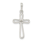 Sophia Jewelers Elegant Sterling Silver Polished Cross Pendant, Tarnish Resistant