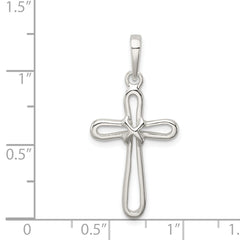 Sophia Jewelers Elegant Sterling Silver Polished Cross Pendant, Tarnish Resistant