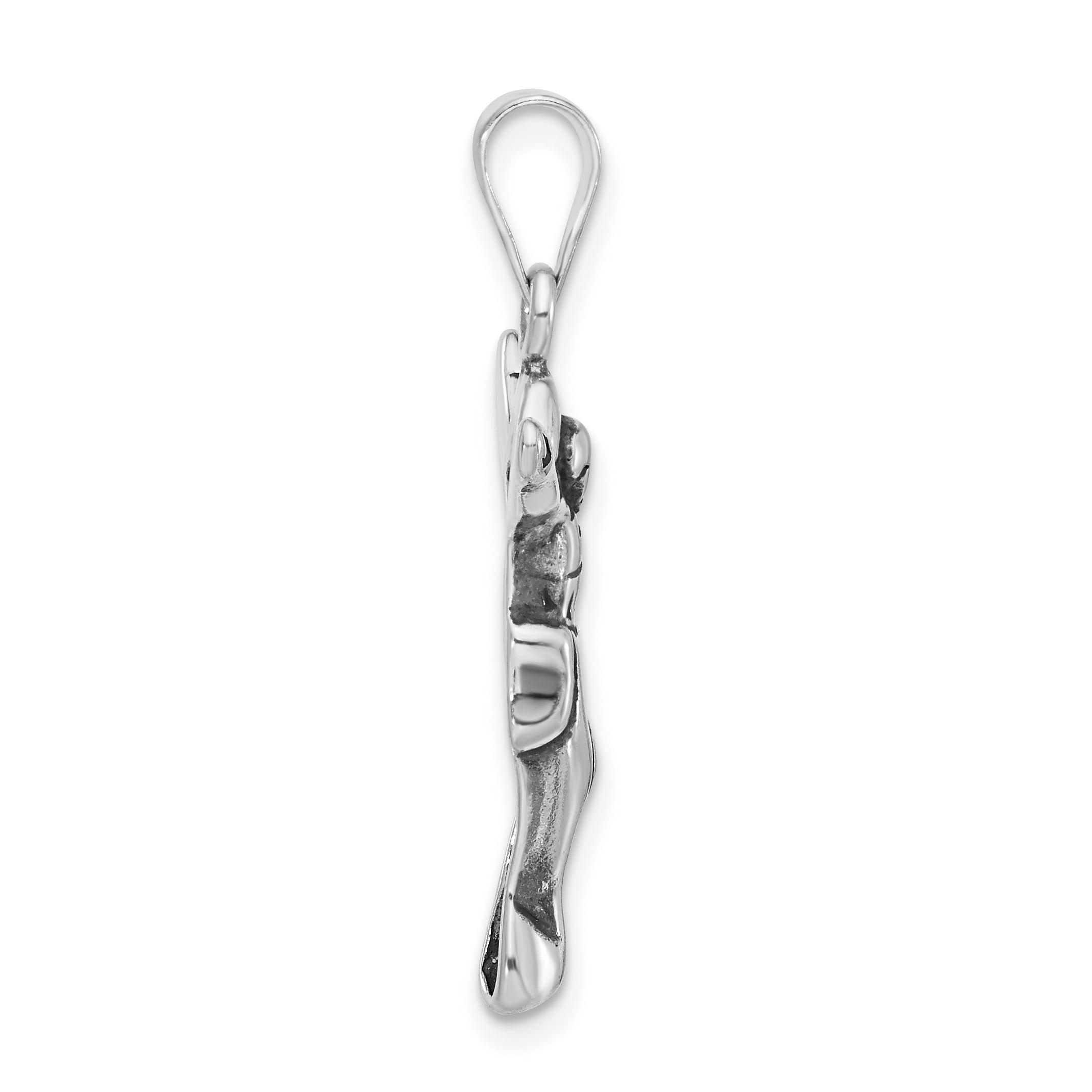 Sterling Silver Antiqued Corpus (Crucified Christ) Pendant