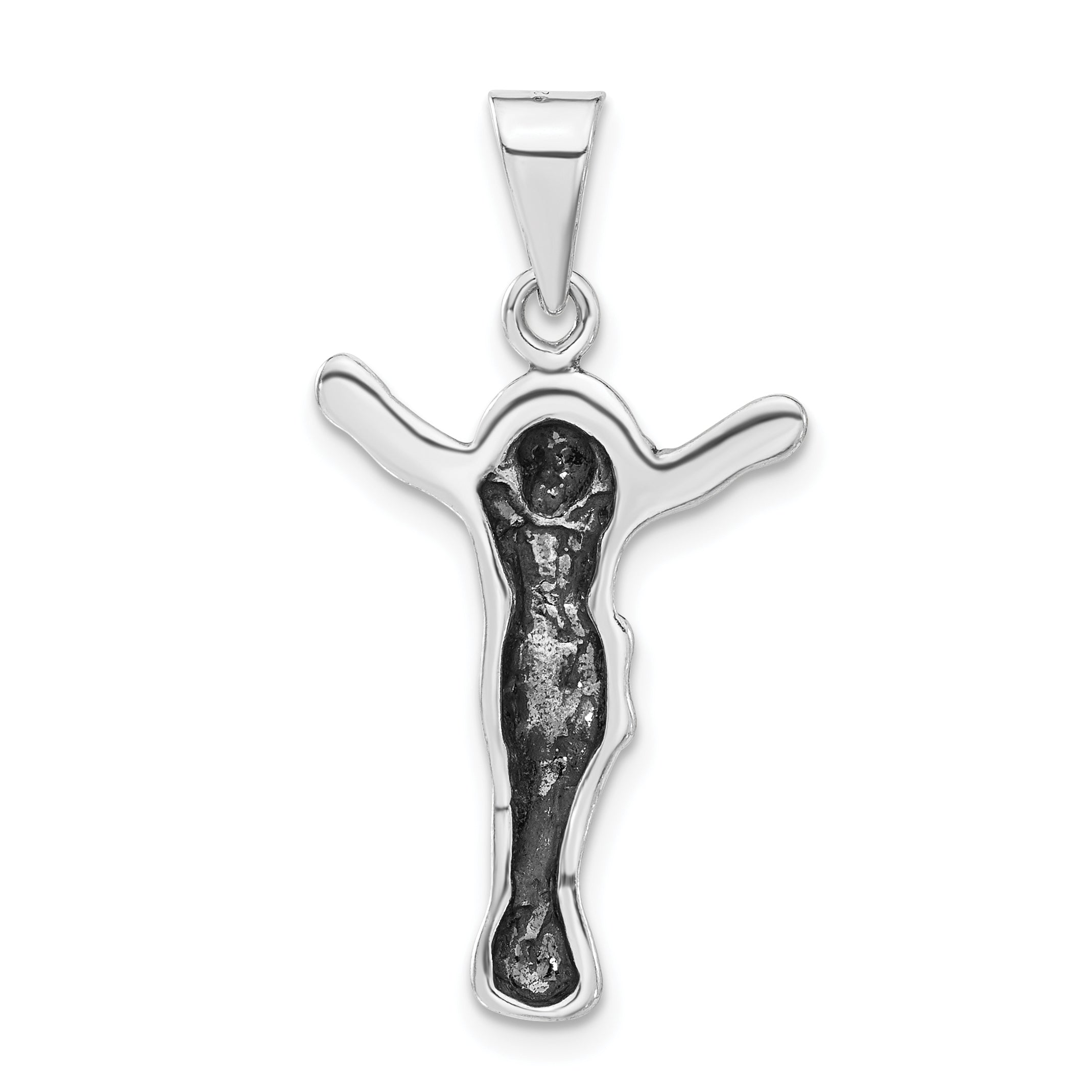 Sterling Silver Antiqued Corpus (Crucified Christ) Pendant