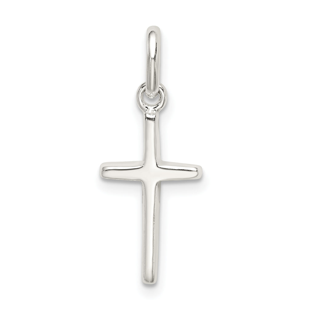 Sterling Silver 925 Polished Cross Pendant Anti-Tarnish Solid Design
