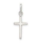 Sterling Silver 925 Polished Cross Pendant Anti-Tarnish Solid Design