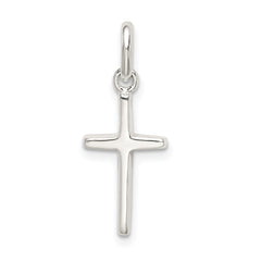 Sterling Silver 925 Polished Cross Pendant Anti-Tarnish Solid Design