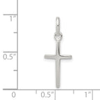 Sterling Silver 925 Polished Cross Pendant Anti-Tarnish Solid Design