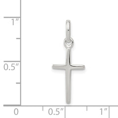 Sterling Silver 925 Polished Cross Pendant Anti-Tarnish Solid Design