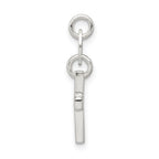 Sterling Silver 925 Cross Charm with Polished CZ Elegance