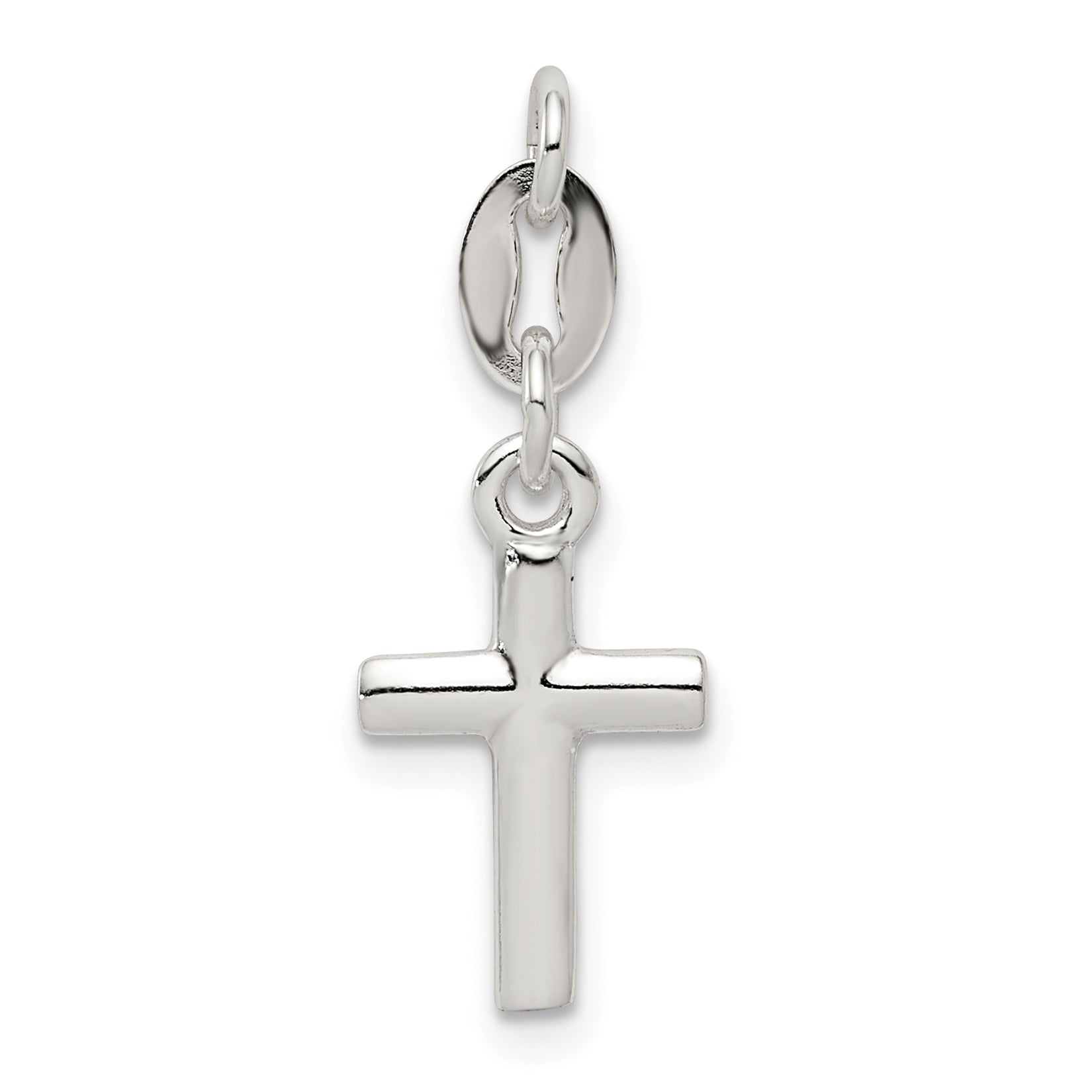 Sterling Silver Polished Cross Charm Main image