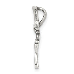 Sterling Silver 925 Polished Cross Pendant Elegant Vintage Charm