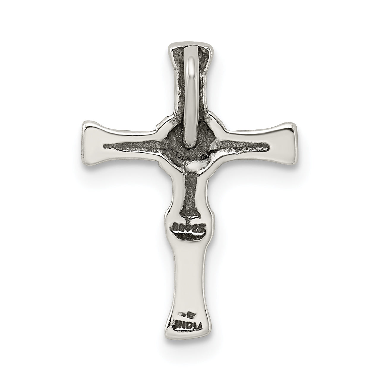 Sterling Silver 925 Polished Cross Pendant Elegant Vintage Charm