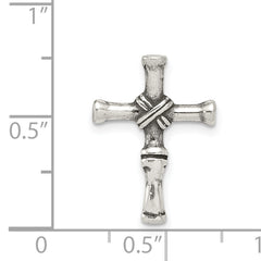 Sterling Silver 925 Polished Cross Pendant Elegant Vintage Charm