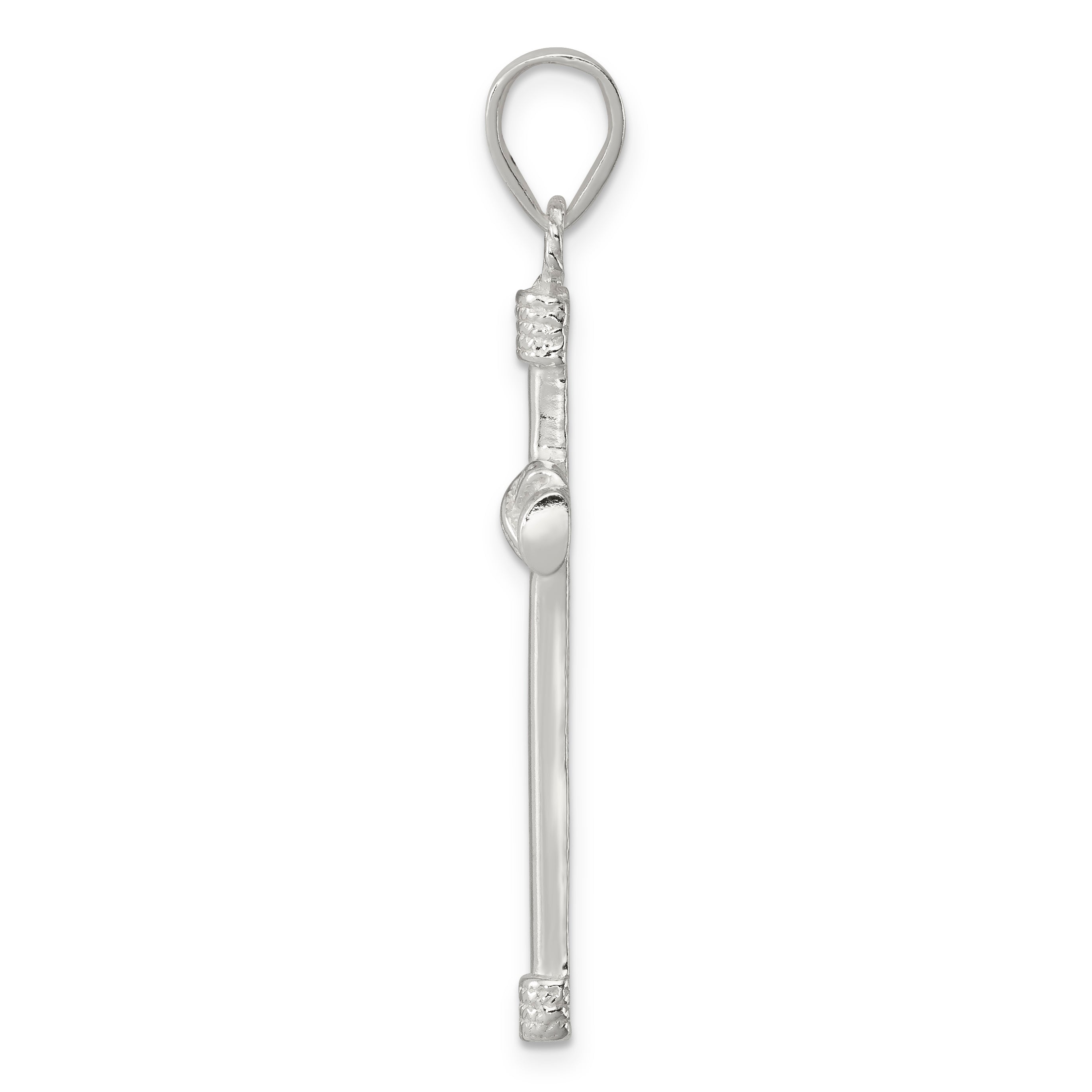 Sterling Silver 925 Polished Cross Pendant with Anti-Tarnish Finish