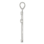 Sterling Silver 925 Polished Cross Pendant with Anti-Tarnish Finish