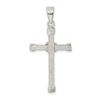 Sterling Silver 925 Polished Cross Pendant with Anti-Tarnish Finish