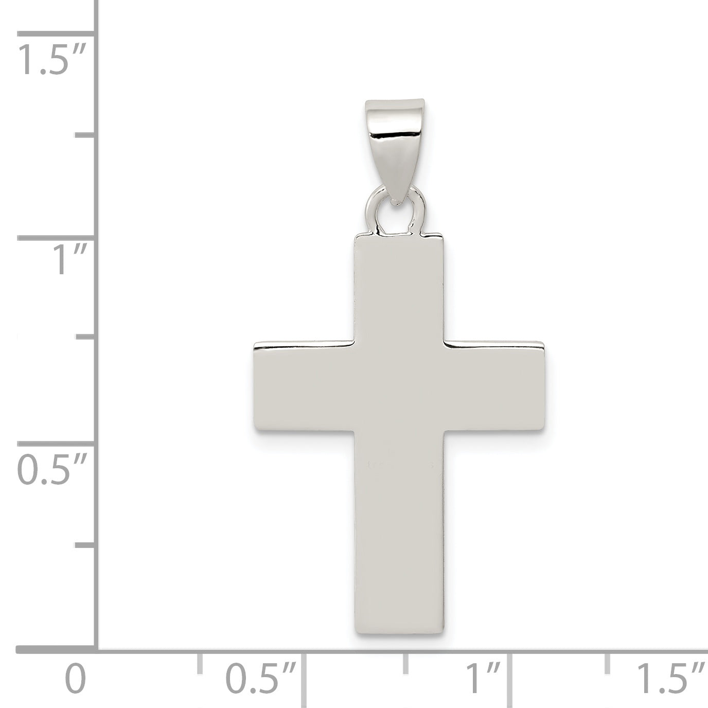 Sterling Silver 925 Lords Prayer Cross Pendant with Rhodium Polish