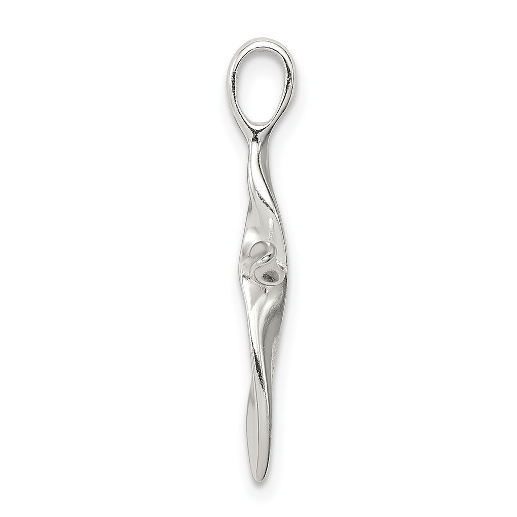 Sophia Jewelers 925 Sterling Silver Twisted Cross Pendant Polished Elegant Design