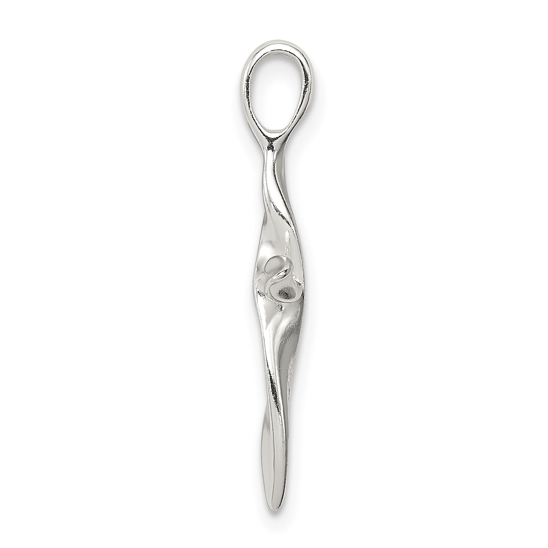 Sophia Jewelers 925 Sterling Silver Twisted Cross Pendant Polished Elegant Design