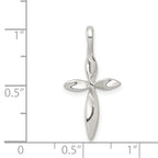 Sophia Jewelers 925 Sterling Silver Twisted Cross Pendant Polished Elegant Design