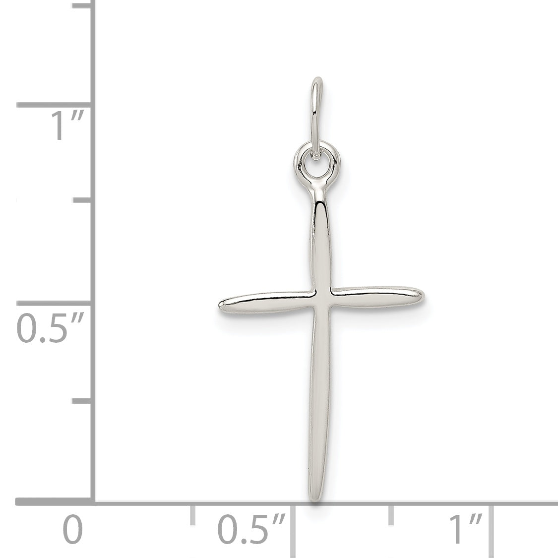 Sterling Silver 925 Polished Passion Cross Charm Anti-tarnish Design